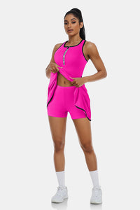Thumbnail for Sleeveless Pink Tennis Dress
