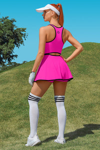 Thumbnail for Sleeveless Pink Tennis Dress