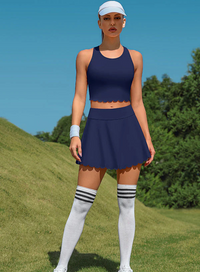 Thumbnail for Women's Athletic Tennis Dress – High-Waisted Workout Dress with Built-In Bra