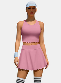 Thumbnail for Women's Athletic Tennis Dress – High-Waisted Workout Dress with Built-In Bra