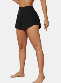 Thumbnail for Women’s 2-in-1 Black Swim Shorts