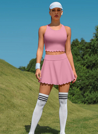 Thumbnail for Women's Athletic Tennis Dress – High-Waisted Workout Dress with Built-In Bra