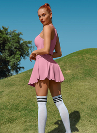Thumbnail for Women's Athletic Tennis Dress – High-Waisted Workout Dress with Built-In Bra