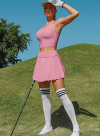 Thumbnail for Women's Athletic Tennis Dress – High-Waisted Workout Dress with Built-In Bra