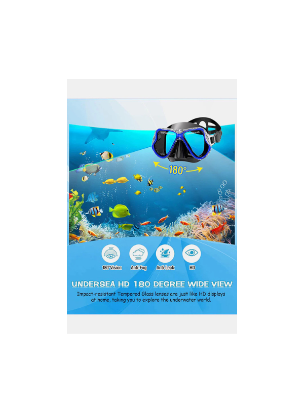 Adults Dry Snorkel Set Panoramic Wide View
