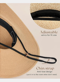 Thumbnail for Women’s Wide Brim Sun Straw Hat
