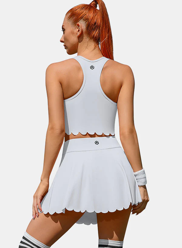 Women's Athletic Tennis Dress – High-Waisted Workout Dress with Built-In Bra