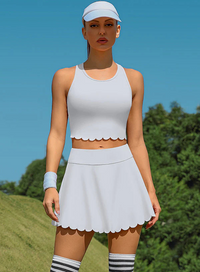 Thumbnail for Women's Athletic Tennis Dress – High-Waisted Workout Dress with Built-In Bra