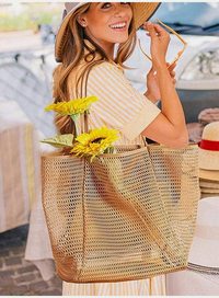 Thumbnail for Mesh Beach Tote Bag – Ultimate All-in-One Beach Companion