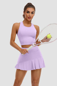 Thumbnail for Taro Purple Activewear Skirt Set