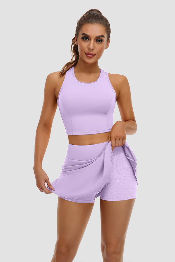 Taro Purple Activewear Skirt Set