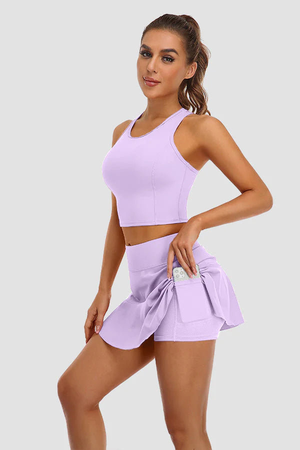 Taro Purple Activewear Skirt Set