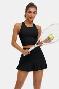 Thumbnail for Black 2-Piece Tennis Outfit for Women