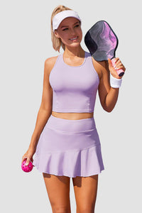 Thumbnail for Taro Purple Activewear Skirt Set