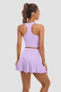 Thumbnail for Taro Purple Activewear Skirt Set