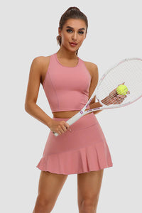 Thumbnail for Pink 2-Piece Tennis Outfit for Women