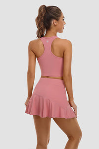 Thumbnail for Pink 2-Piece Tennis Outfit for Women