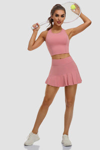 Thumbnail for Pink 2-Piece Tennis Outfit for Women