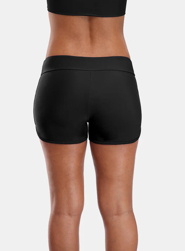 Women’s Sporty Side V-Slit Swim Boyshorts