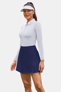 Thumbnail for Navy Pleated High-Waist Active Skirt