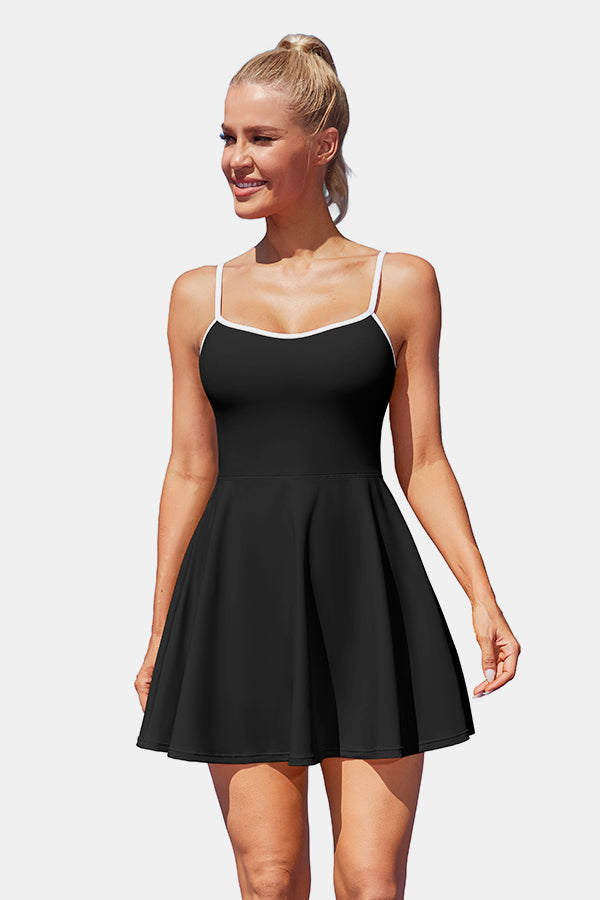 Women's Adjustable Black Tennis Dress
