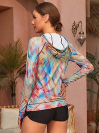 Thumbnail for Rainbow Dye Quick-Dry Long Sleeve Rash Guard
