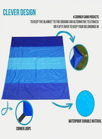 Thumbnail for Oversized Waterproof & Sandproof Beach Blanket – Lightweight Picnic Mat for Outdoor Adventures