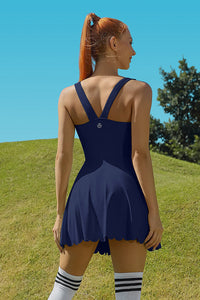 Thumbnail for Navy Racerback Athletic Tennis Dress