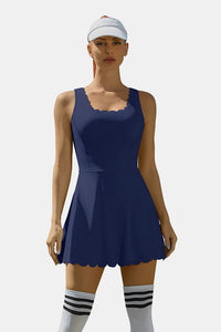 Thumbnail for Navy Racerback Athletic Tennis Dress