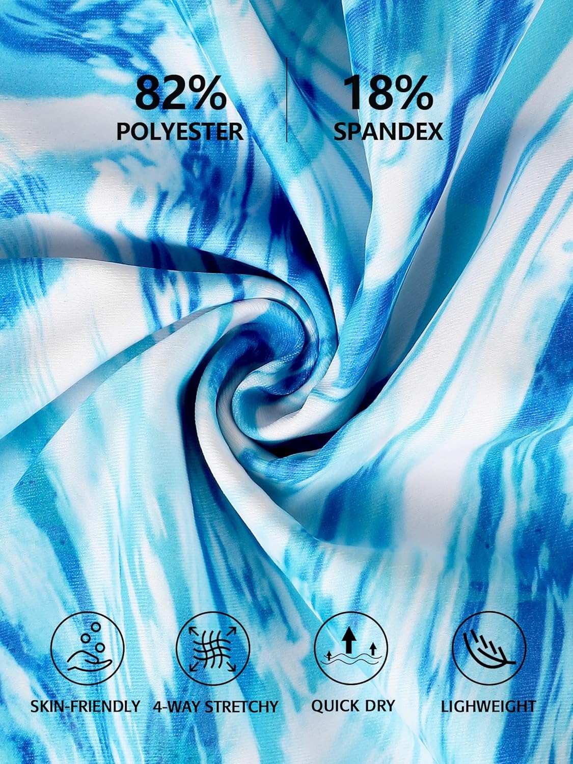 Blue and White Quick-Dry Long Sleeve Rash Guard
