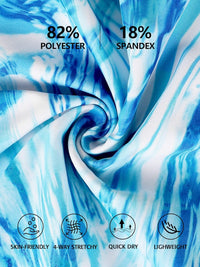 Thumbnail for Blue and White Quick-Dry Long Sleeve Rash Guard