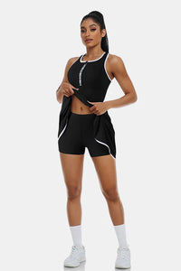 Thumbnail for Sleeveless Black Tennis Dress