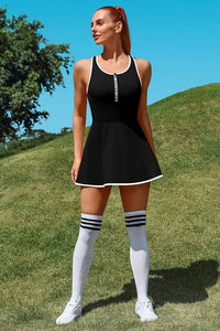 Thumbnail for Sleeveless Black Tennis Dress