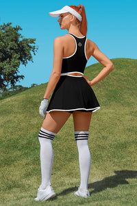 Thumbnail for Sleeveless Black Tennis Dress