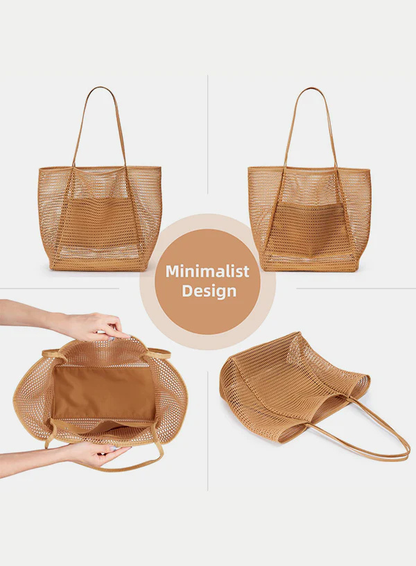 Mesh Beach Tote Bag – Ultimate All-in-One Beach Companion