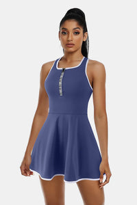 Thumbnail for Sleeveless Navy Tennis Dress