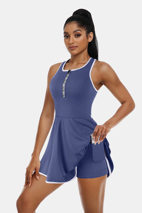 Sleeveless Navy Tennis Dress