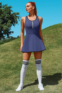 Thumbnail for Sleeveless Navy Tennis Dress