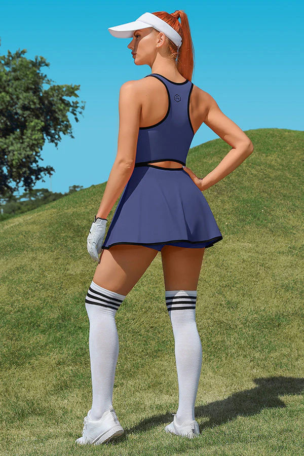 Sleeveless Navy Tennis Dress