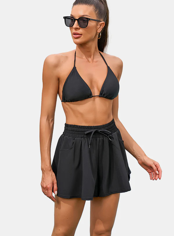 High Waisted Swim Board Shorts