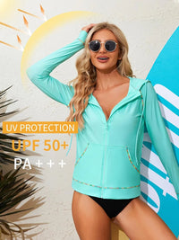 Thumbnail for Lake Green Quick-Dry Long Sleeve Rash Guard