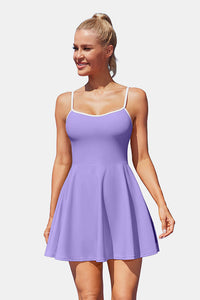 Thumbnail for Women's Adjustable Purple Tennis Dress