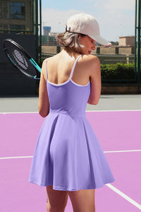 Thumbnail for Women's Adjustable Purple Tennis Dress