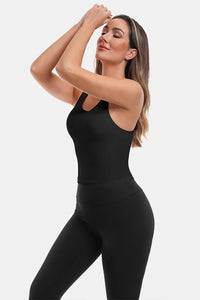 Thumbnail for Black Seamless Racerback Yoga Tank
