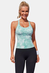 Thumbnail for Racerback Workout Crop Tank