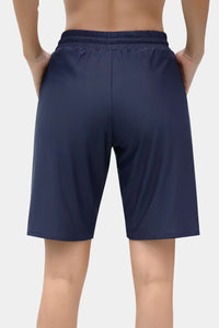 Thumbnail for Women's Solid High Waist Quick Dry Long Board Shorts
