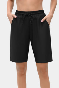 Thumbnail for Women's Solid High Waist Quick Dry Long Board Shorts