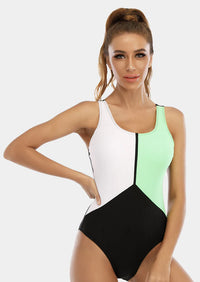 Thumbnail for Splice Colorblock Racerback One Piece Sport Swimsuit