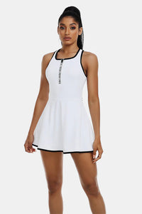 Thumbnail for Sleeveless White Tennis Dress
