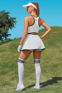 Thumbnail for Sleeveless White Tennis Dress